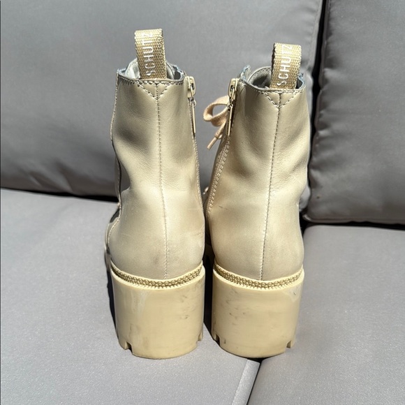 SCHUTZ Size 10B Women's Cream Lace-Up Ankle Boots - Picture 7 of 14